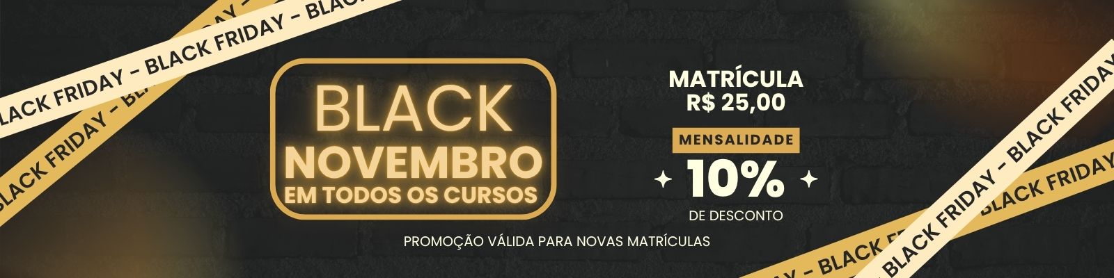 Banner Para Mercado Shops Black Friday Moderno Neon Preto Dourado